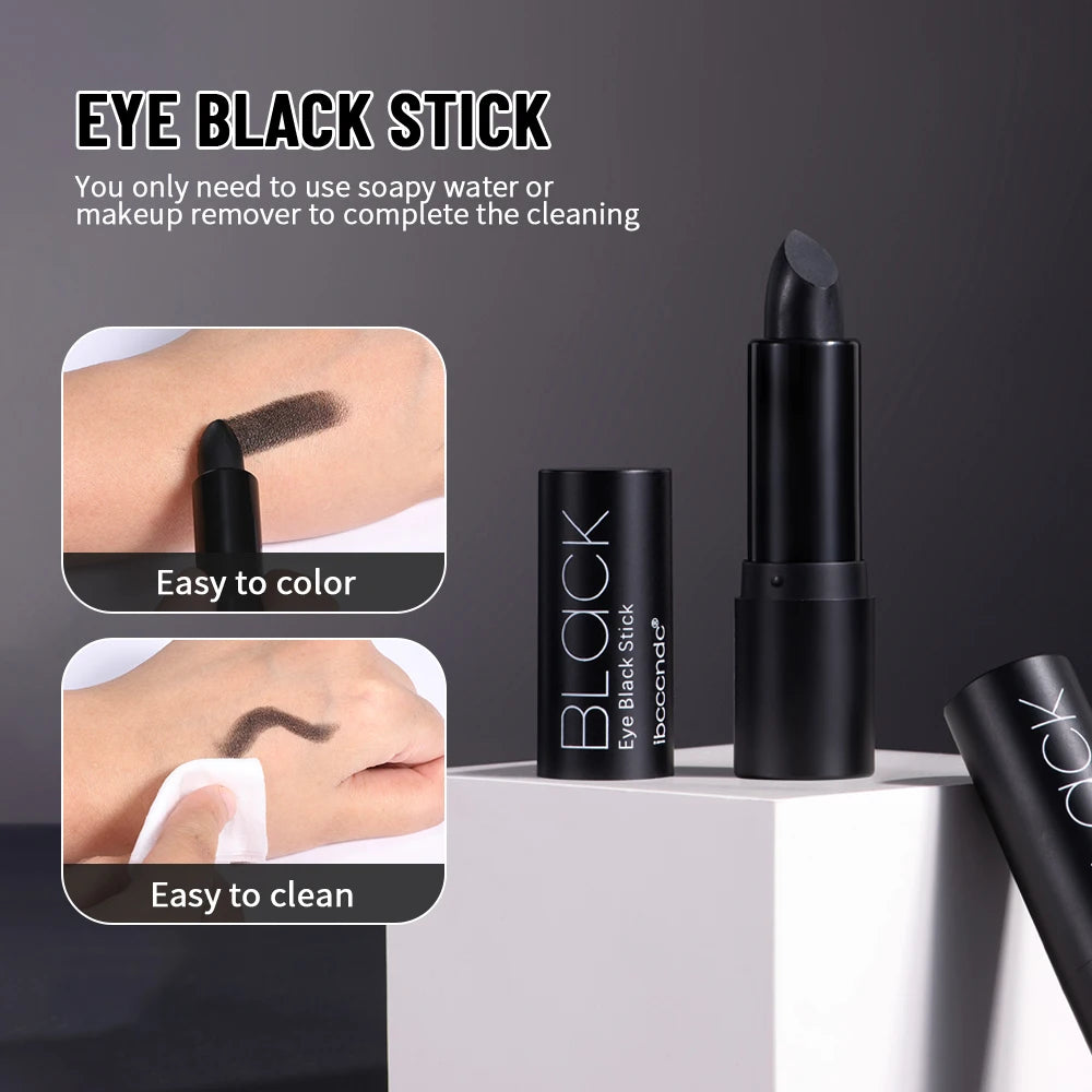 Black eye stick with usage instructions on a gray background