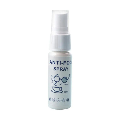 Anti-fog spray bottle on a white background